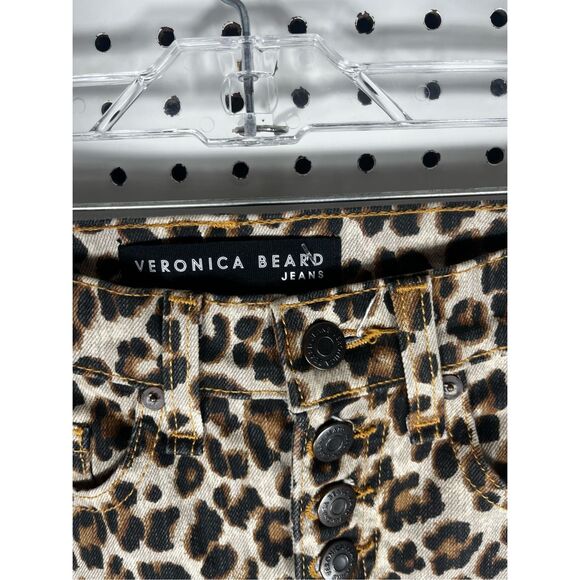 Veronica Beard leopard print jeans size 24 - Picture 10 of 11